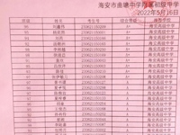 曲中附中“海中推荐生”推荐名单公示